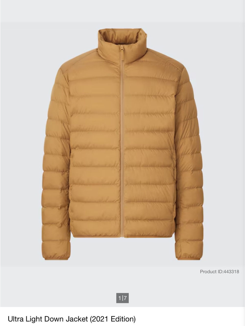 Uniqlo Ultra Light Down Jacket - Mustard